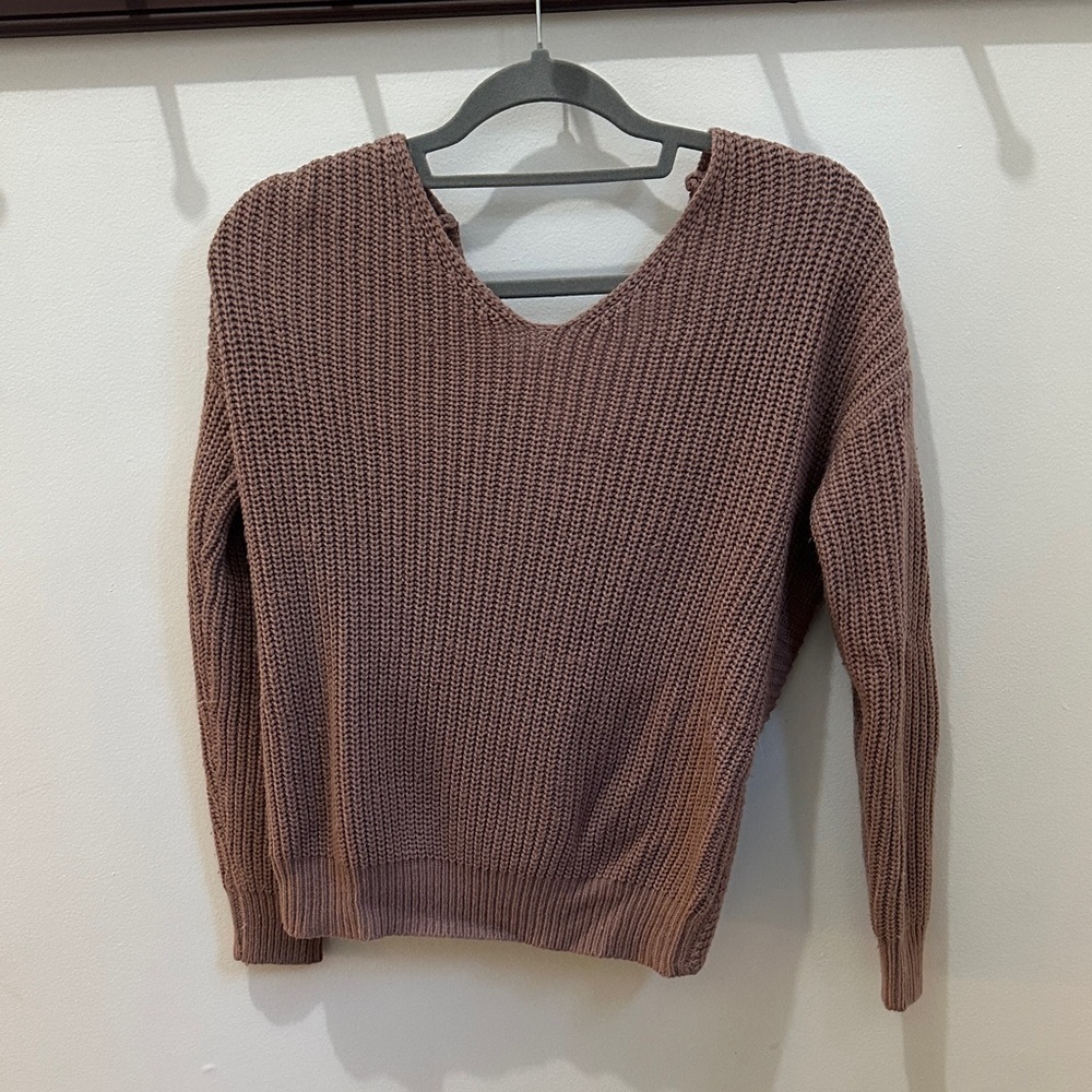 Love Tree Twist Back Sweater